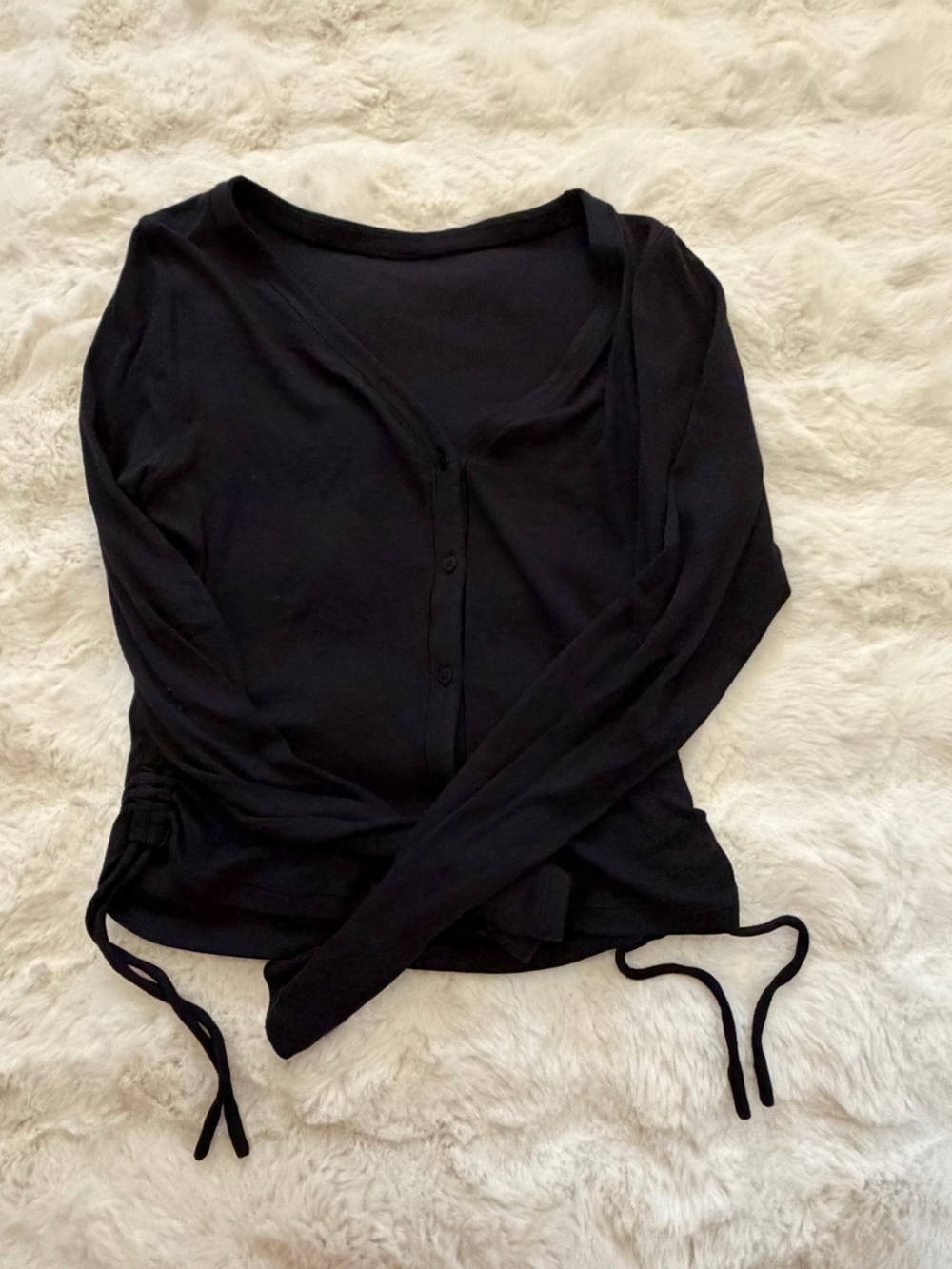 lululemon side-cinch ribbed cardigan